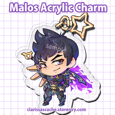 Malos acrylic charm