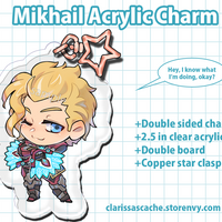 Mikhail Acrylic Charm - Thumbnail 1