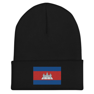 Big khmer flag cuffed beanie
