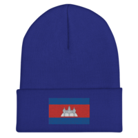 Big Khmer Flag Cuffed Beanie - Thumbnail 1