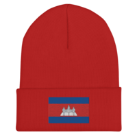 Big Khmer Flag Cuffed Beanie - Thumbnail 2