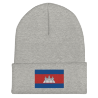 Big Khmer Flag Cuffed Beanie - Thumbnail 3