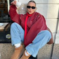 RETRO LAPEL LOOSE JACKET - Thumbnail 1