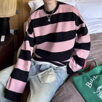 OVERSIZED PINK STRIPED SWEATER - Thumbnail 5