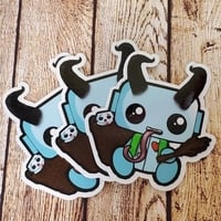 Krampus Robot 3" Sticker - Thumbnail 1
