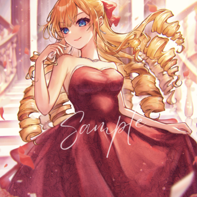 I'm in love with the villainess "claire françois" evening gown holographic autographed print