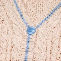 Folklore Cardigan with Star Embroidery Light Blue Cozy Knit Button Up Sweater Taylor Swift - Thumbnail 1