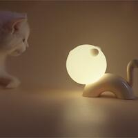 Cute Cat Nightlight Glowing Comfort LED Night Light Lamp - Thumbnail 2