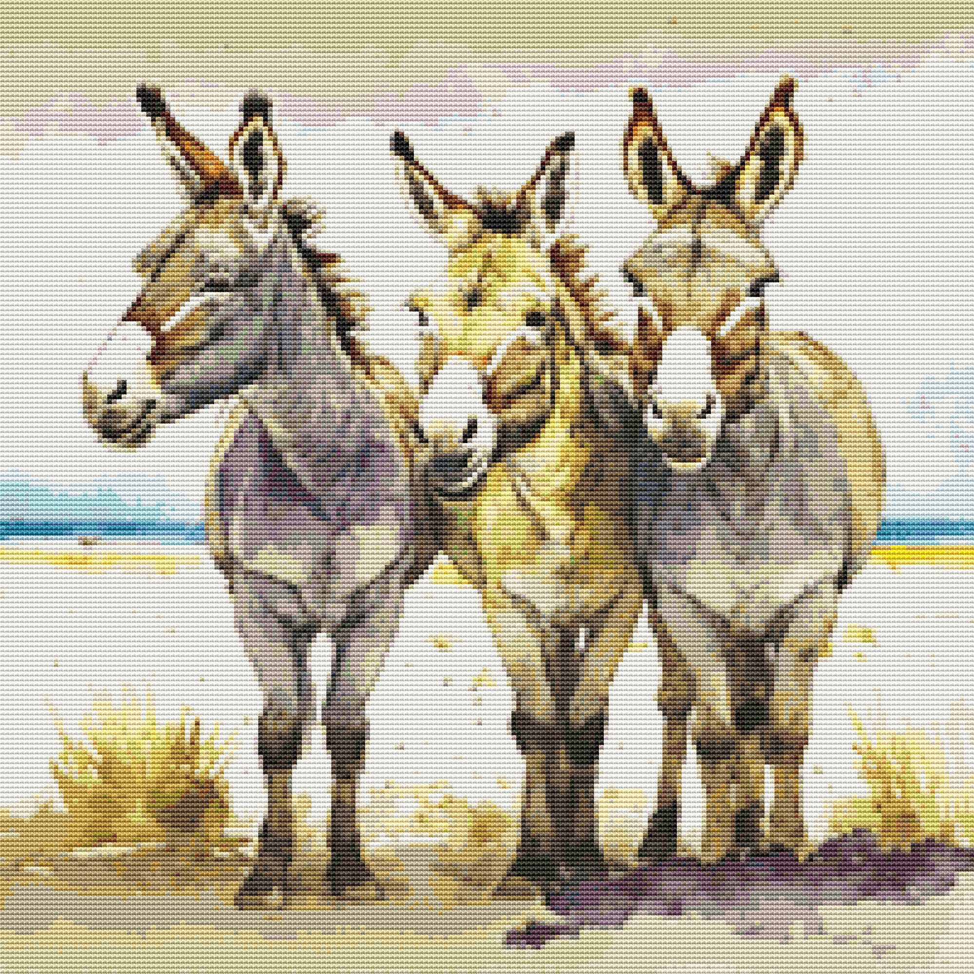 Donkeys Cross Stitch Pattern on Storenvy