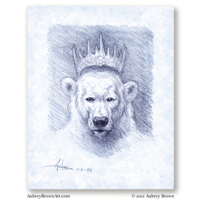 "WinterBear" 8x10 print