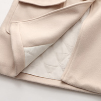 Horn button woolen versatile thickened coat - Thumbnail 6