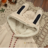 Sweet and cute bunny ears hooded bunny cape coat - Thumbnail 2