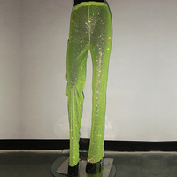 Sparkly Fishnet Pants Rhinestone Festival Night Club Party Trousers - Thumbnail 6