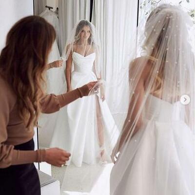 Simple ball gown wedding dresses beach bridal gowns - Thumbnail 2