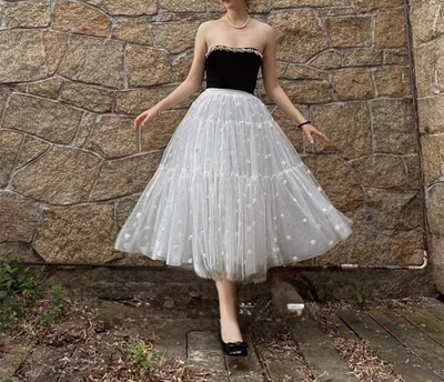 White Tulle Skirt Outfit Wedding White Tulle Midi Skirts Bridesmaid Tulle Tutu Skirt Plus Size Tiered Tulle Skirts