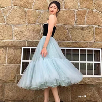 Women Light BLUE Tiered Tulle Skirts Women's Layered Tulle Skirt Princess Tulle Skirt Wedding Party Outfit Plus Size - Thumbnail 9