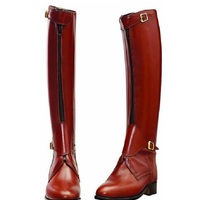 Leather Equestrian Riding Boots Leather Handmade English Dressage Custom Boots Tall Boots For Riding Handmade Genuine Leather Polo Boots - Thumbnail 1