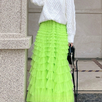 Fuchsia Long Tulle Skirt Outfit Women Tiered Maxi Skirt Plus Size Layered Maxi Skirt Wedding Party Maxi Tulle Skirts - Thumbnail 9