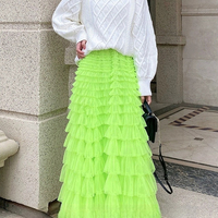 Fuchsia Long Tulle Skirt Outfit Women Tiered Maxi Skirt Plus Size Layered Maxi Skirt Wedding Party Maxi Tulle Skirts - Thumbnail 8