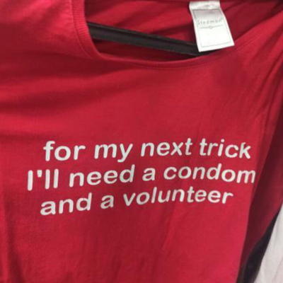 For my next trick i will need a condxm and a volunteer in red