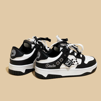 Black White Panda Sneakers Shoes - Thumbnail 4