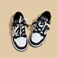 Black White Panda Sneakers Shoes - Thumbnail 5