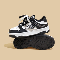 Black White Panda Sneakers Shoes - Thumbnail 6