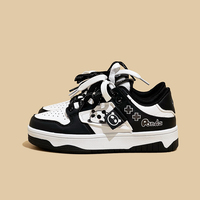 Black White Panda Sneakers Shoes - Thumbnail 8