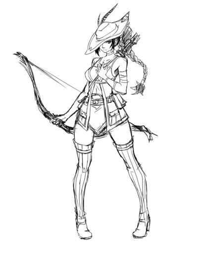 Sonya idle sketch 8x10