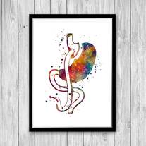Gastric Bypass Watercolor Print