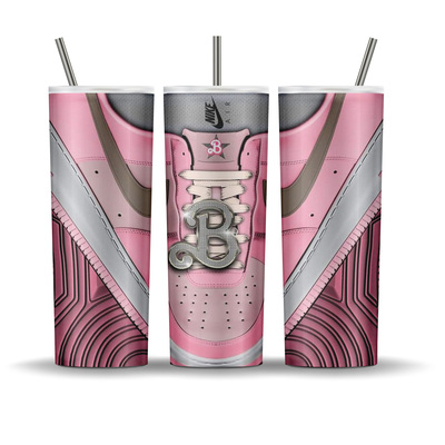Barbie x nike themed double walled steel tumbler 20 oz