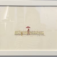 "Cardinal in he Rain" Signed Art Print by Robbie Guertin - Thumbnail 1