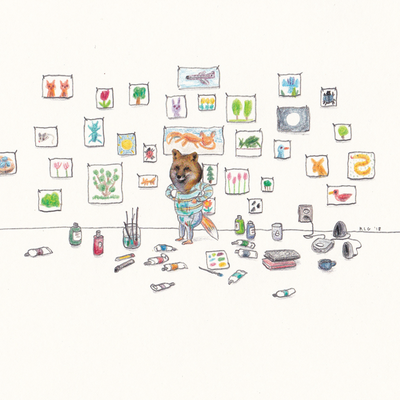 "fox artist" signed art print by robbie guertin