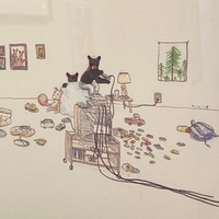 "Nintendo Bear" Signed Art Print by Robbie Guertin - Thumbnail 1