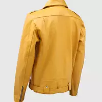 CLASSIC YELLOW LEATHER JACKET - Thumbnail 1