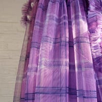 Purple Plaid Tulle Skirts High Waisted Tiered Tulle Skirt Holiday Outfit Custom Plus Size - Thumbnail 2