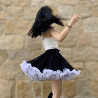 Black MINI Layered Tulle Skirt Women Girl Plus Size Puffy Short Party Skirt Dance Prom Mini Skirt,Red,Many colors,High waist,US0-US28 - Thumbnail 4