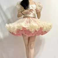 Black MINI Layered Tulle Skirt Women Girl Plus Size Puffy Short Party Skirt Dance Prom Mini Skirt,Red,Many colors,High waist,US0-US28 - Thumbnail 6