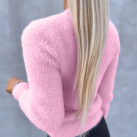 Long Sleeved Temperament Solid Color Sweater - Thumbnail 2