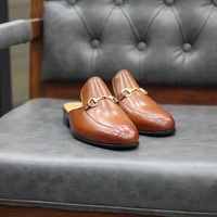 Handmade Genuine Leather Mules For Men's - Thumbnail 2