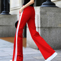 Stunning French Over Wide Stripes Loose Fits Wide Leg Flare Pants Streetwear Summer Rave - Thumbnail 3
