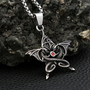 Vintage Double Dragon Pendant With Wings Necklace-3