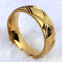 Punk Galaxy Engraved Stainless Steel Shine Gold Ring Unique Amazing  - Thumbnail 2