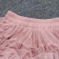 Women Pink Nude Puffy Tutu Skirt Outfit  A-line Mini Tulle Skirt Party Skirt Outfit Mini Layered Tulle Tutu Skirt - Thumbnail 7