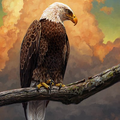 8x10 "talons crossed" bald eagle print
