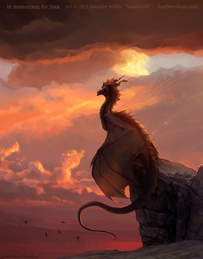 8x10 "For Jaxx" Dragon / Wyvern Print