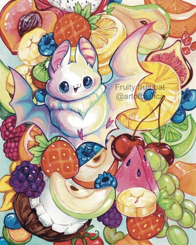 Fruity fruit bat 8x10 Print