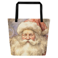 Old Saint Nick All-Over Print Large Tote Bag - Thumbnail 1