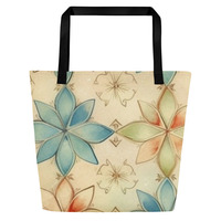 Holiday Cheer All-Over Print Large Tote Bag - Thumbnail 1