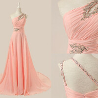Charming Prom Dress,One-Shoulder Prom Dress, Evening Dress,978 - Thumbnail 1